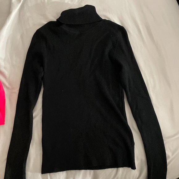 Ribbed Fitted Turtleneck Sweater - Picture 1 of 1